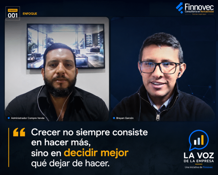 Erledinzon Cárdenas, fundador de Inversa Capital, en entrevista para La Voz de la Empresa de Finnovec sobre mentalidad empresarial.